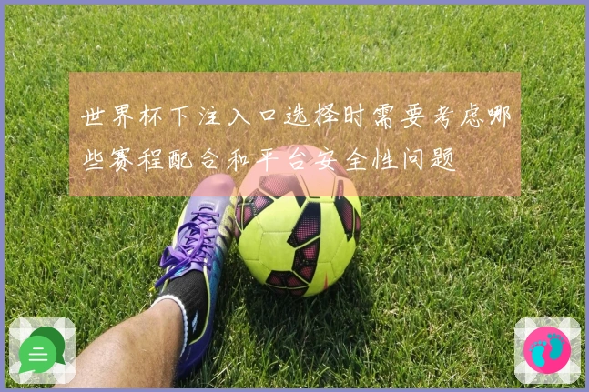 世界杯下注入口选择时需要考虑哪些赛程配合和平台安全性问题